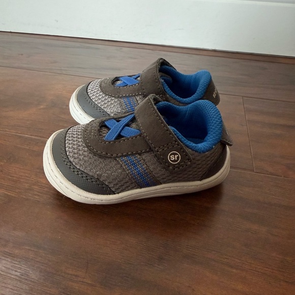 Stride Rite Kids Sr-Jackson Sneakers in Gray and Blue-Size 3 like new - Picture 4 of 12